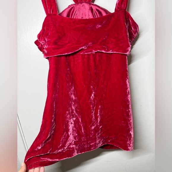 NWT Marc by Marc Jacobs Strawberry Daiquiri Pink Velvet Silk Blend Bow Blouse 6 - Picture 13 of 16